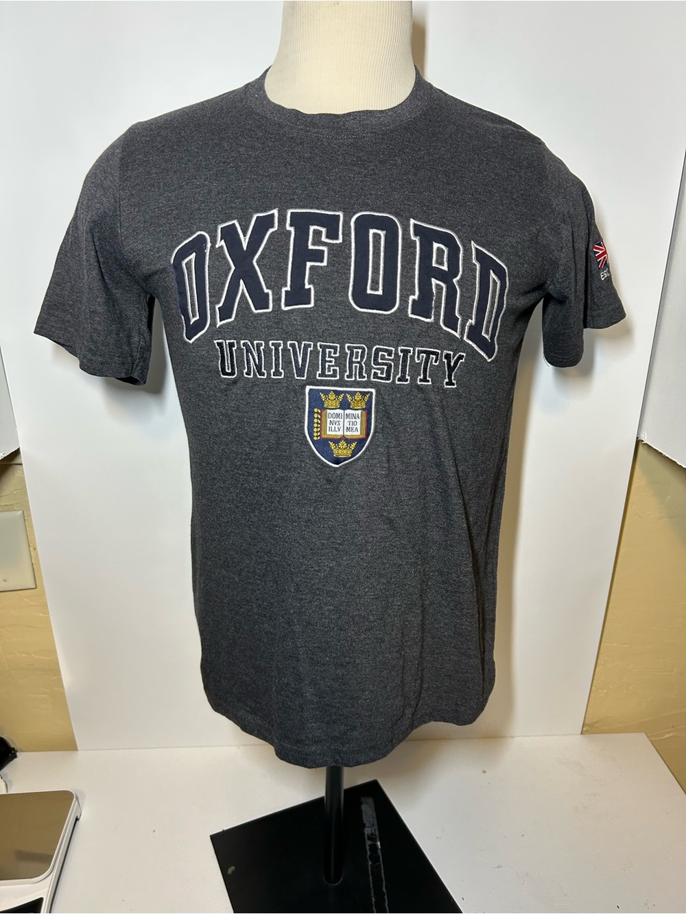 Dark Gray Crewneck T-Shirt Oxford university
